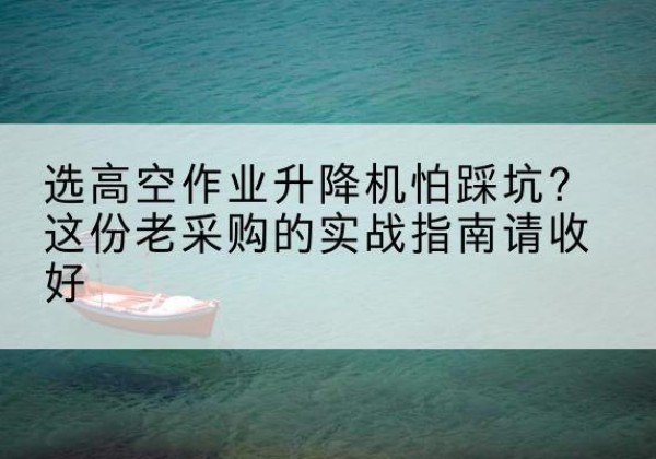 桃城高空作业升降机厂家推荐-选高空作业升降机怕踩坑？这份老采购的实战指南请收好